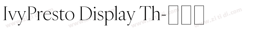 IvyPresto Display Th字体转换